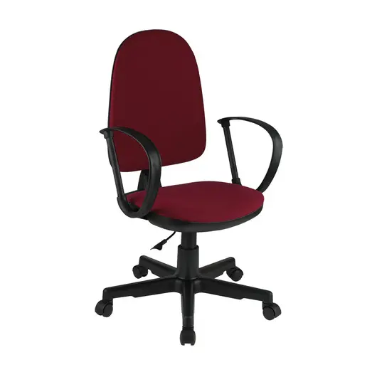 Кресло оператора Helmi HL-M30 &quot;Престиж&quot;, ткань бордовая 2А, фото 1