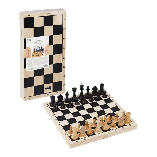 Шахматы ТРИ СОВЫ турнирные, деревянные с деревянной доской 40*40см, фото 1