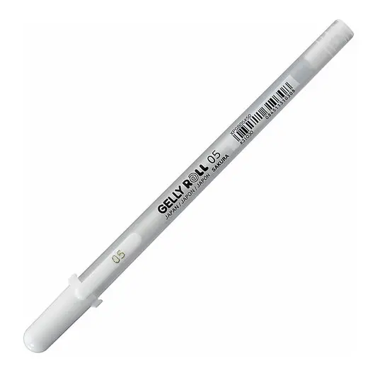 Ручка гелевая БЕЛАЯ, SAKURA (Япония) &quot;Gelly Roll&quot;, узел 0,5мм, линия 0,3мм, XPGB05#50 , фото 2