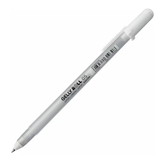 Ручка гелевая БЕЛАЯ, SAKURA (Япония) &quot;Gelly Roll&quot;, узел 0,5мм, линия 0,3мм, XPGB05#50 , фото 3