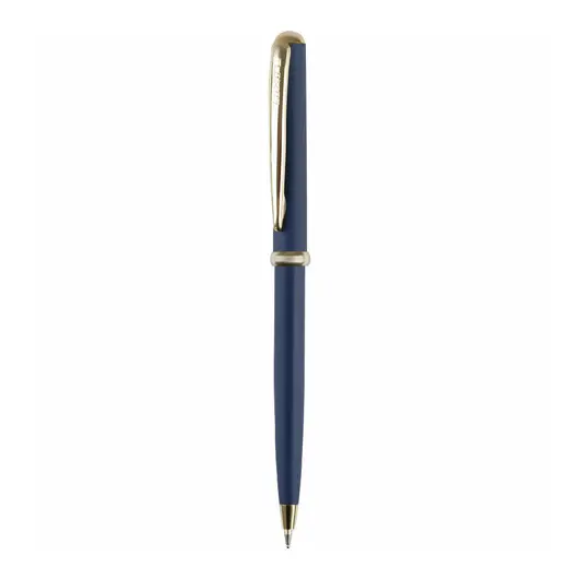 Ручка шариковая Luxor &quot;Venus&quot; синяя, 0,7мм, корпус синий/золото, кнопочный механизм, футляр, фото 1
