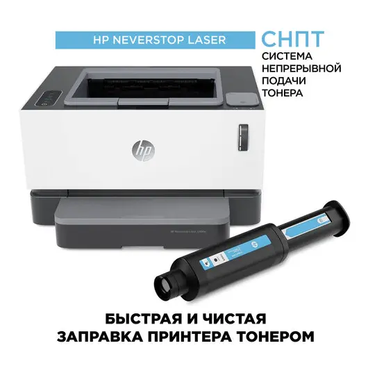 Принтер лазерный HP Neverstop Laser 1000w А4, 20 стр./мин, 20000 стр./мес, Wi-Fi, СНПТ, 4RY23A, фото 2
