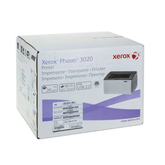 Принтер лазерный XEROX Phaser 3020BI А4, 20 стр./мин., 15000 стр./мес., Wi-Fi, 3020V_BI, фото 2