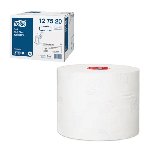 Бумага туалетная 90 м, TORK (Система Т6), комплект 27 шт., Premium, 2-слойная, белая, 127520, фото 1