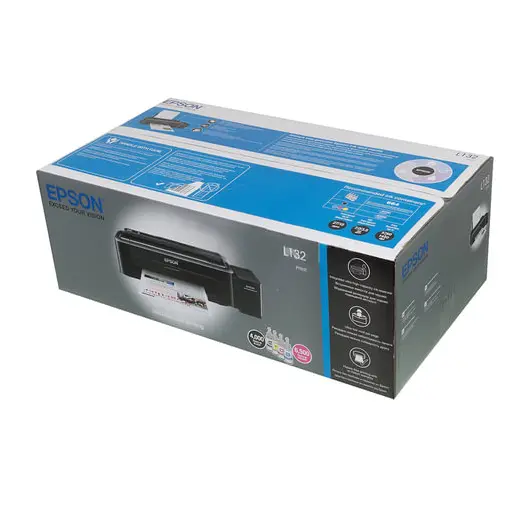 Принтер струйный EPSON L132 А4, 27 стр./мин, 5760х1440, СНПЧ, C11CE58403, фото 3