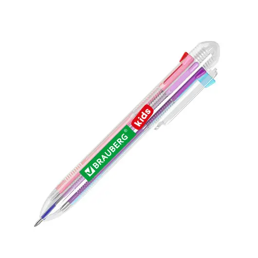 Ручка многоцветная шариковая автоматическая 8 ЦВЕТОВ, стандартный узел 0,7 мм, на блистере, BRAUBERG KIDS, 143938, фото 1