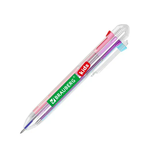 Ручка многоцветная шариковая автоматическая 8 ЦВЕТОВ, стандартный узел 0,7 мм, в дисплее, BRAUBERG KIDS, 143937, фото 1