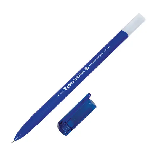 Ручка стираемая гелевая BRAUBERG DELTA, СИНЯЯ, трехгранная, узел 0,7мм, линия 0,35мм, 143952, фото 1