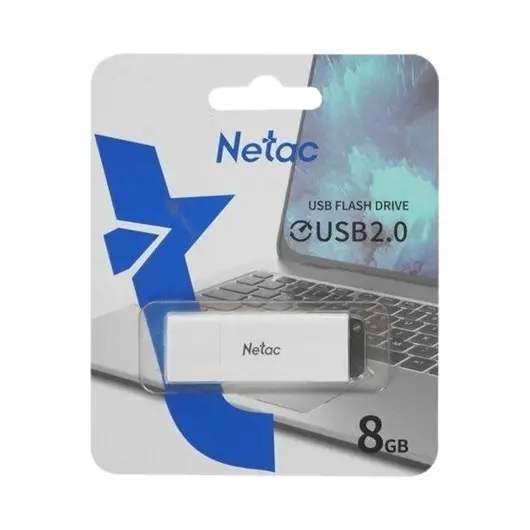 Флеш-диск 8GB NETAC U185, USB 2.0, белый, NT03U185N-008G-20WH, фото 5