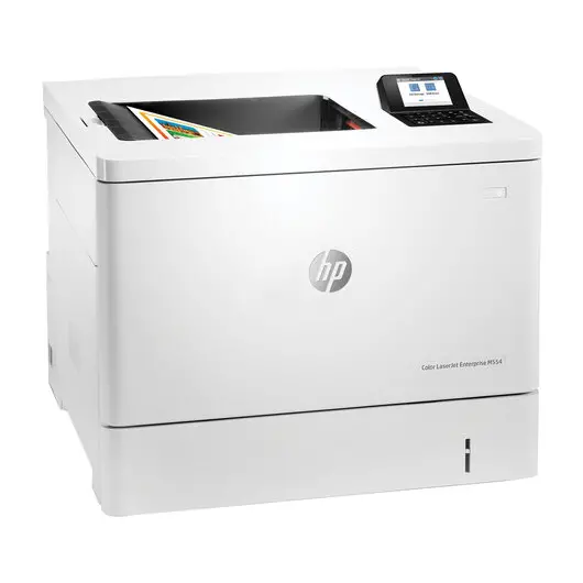 Принтер лазерный ЦВЕТНОЙ HP Color LJ Enterprise M554dn, А4, 33 стр./мин, 80000 стр./мес., ДУПЛЕКС, сетевая карта, 7ZU81A, фото 2