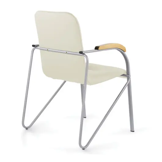 Кресло для приемных и переговорных BRABIX &quot;Samba CF-104&quot;, серый, бук (D-1), к/з бежевый, собрано, 532760, фото 5