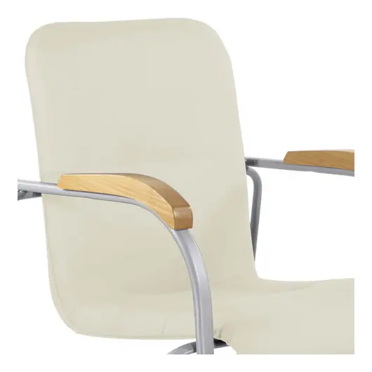 Кресло для приемных и переговорных BRABIX &quot;Samba CF-104&quot;, серый, бук (D-1), к/з бежевый, собрано, 532760, фото 7