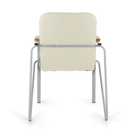 Кресло для приемных и переговорных BRABIX &quot;Samba CF-104&quot;, серый, бук (D-1), к/з бежевый, собрано, 532760, фото 6