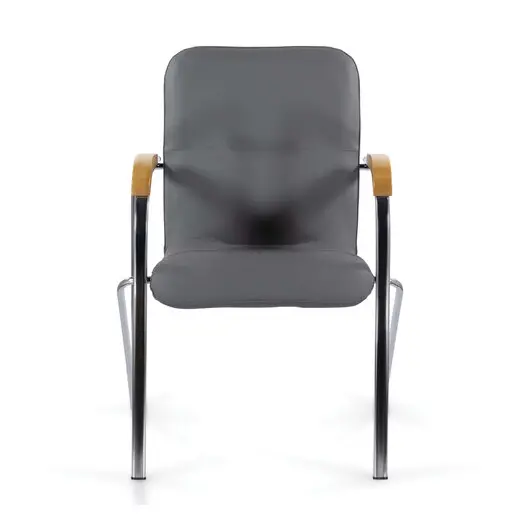 Кресло для приемных и переговорных BRABIX &quot;Samba CF-103&quot;, хром, бук (D-1), к/з серый, собрано, 532758, фото 3