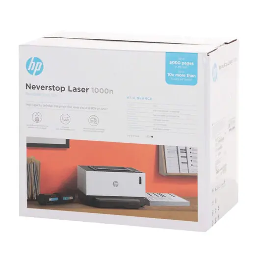Принтер лазерный HP Neverstop Laser 1000n А4, 20 стр./мин, 20000 стр./мес., сетевая карта, СНПТ, 5HG74A, фото 10