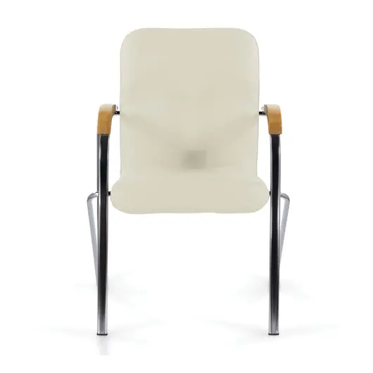 Кресло для приемных и переговорных BRABIX &quot;Samba CF-103&quot;, хром, бук (D-1), к/з бежевый, собрано, 532757, фото 2