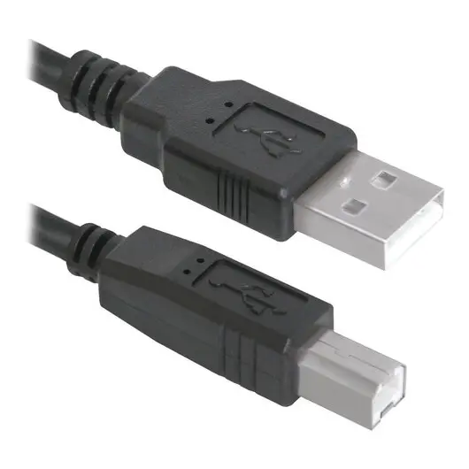 Кабель USB 2.0 AM-BM, 1,8 м, DEFENDER, для подключения принтеров, МФУ и периферии, 83763, фото 1