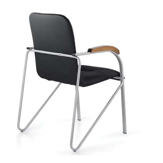 Кресло для приемных и переговорных BRABIX &quot;Samba CF-104&quot;, серый, орех (D-8), к/з черный, собрано, 532759, фото 5