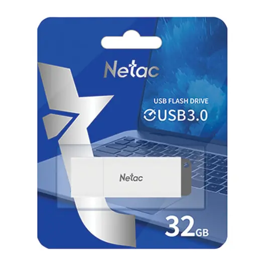 Флеш-диск 32GB NETAC U185, USB 3.0, белый, NT03U185N-032G-30WH, фото 5