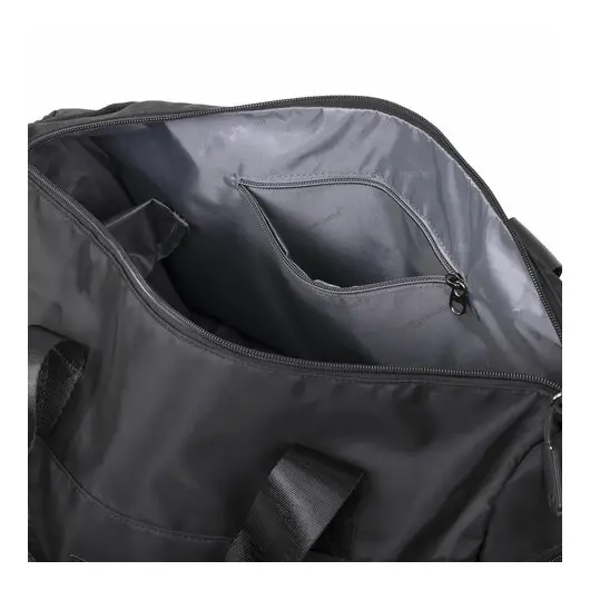 Сумка спортивная BRAUBERG MOVE, карман для мокрых вещей, отделение для обуви, черная, 45x21x20 см, 271690, фото 12