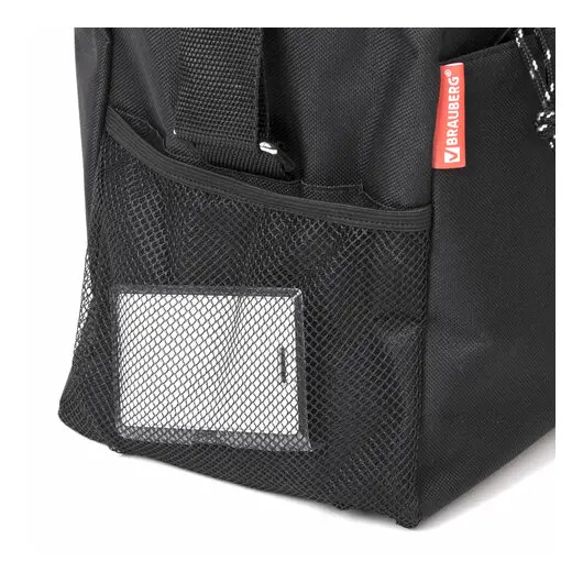 Сумка спортивная BRAUBERG MOVE с карманом, черная, 45x30x20 см, 271689, фото 6