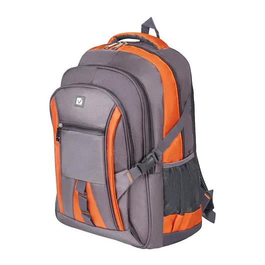 Рюкзак BRAUBERG &quot;SpeedWay 2&quot;, 25 л, размер 46х32х19 см, ткань, серо-оранжевый, 224448, фото 1