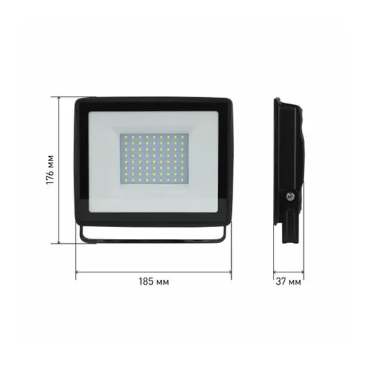 Прожектор светодиодный ЭРА, 100Вт, 6500К, 8000Лм, класс защиты IP65, черный, LPR-023-0-65K-100, Б0052026, фото 6