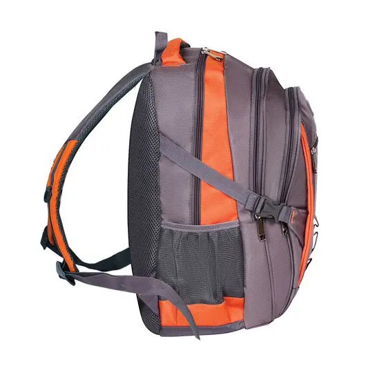 Рюкзак BRAUBERG &quot;SpeedWay 2&quot;, 25 л, размер 46х32х19 см, ткань, серо-оранжевый, 224448, фото 9
