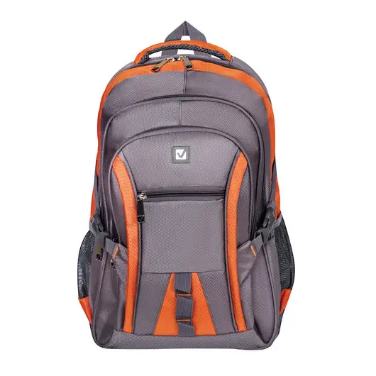Рюкзак BRAUBERG &quot;SpeedWay 2&quot;, 25 л, размер 46х32х19 см, ткань, серо-оранжевый, 224448, фото 16
