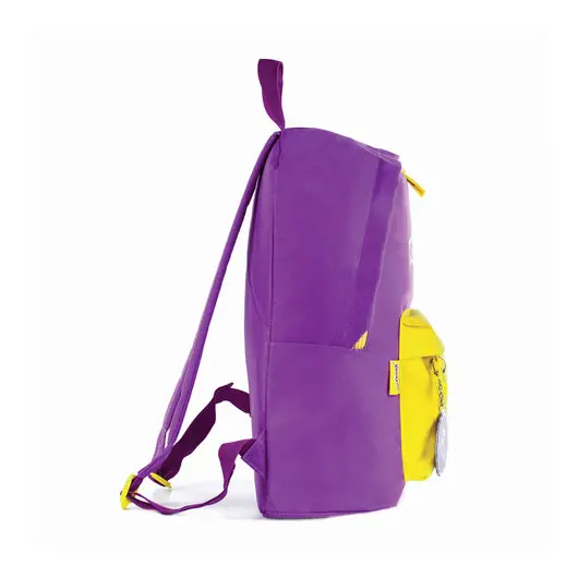 Рюкзак ЮНЛАНДИЯ с брелоком, универсальный, фиолетовый, 44х30х14 см, 227955, фото 4