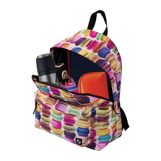 Рюкзак BRAUBERG, универсальный, сити-формат, разноцветный, Сладости, 20 литров, 41х32х14 см, 225370, фото 10