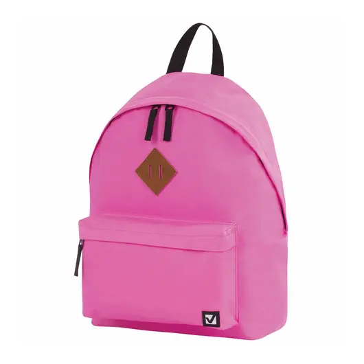 Рюкзак BRAUBERG, универсальный, сити-формат, один тон, розовый, 20 литров, 41х32х14 см, 228843, фото 1