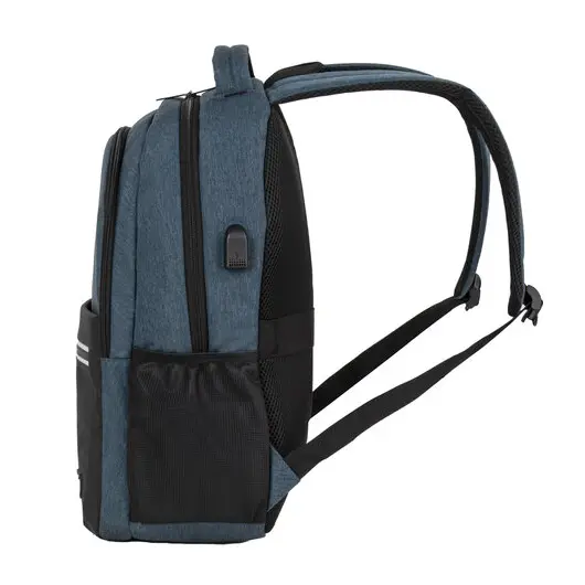 Рюкзак BRAUBERG URBAN универсальный, с отделением для ноутбука, USB-порт, Denver, синий, 46х30х16 см, 229893, фото 13