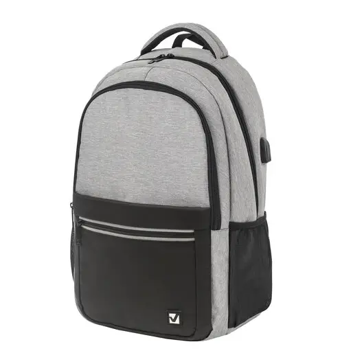 Рюкзак BRAUBERG URBAN универсальный, с отделением для ноутбука, USB-порт, Detroit, серый, 46х30х16 см, 229894, фото 17