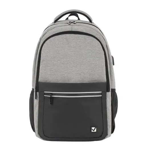 Рюкзак BRAUBERG URBAN универсальный, с отделением для ноутбука, USB-порт, Detroit, серый, 46х30х16 см, 229894, фото 18