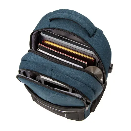 Рюкзак BRAUBERG URBAN универсальный, с отделением для ноутбука, USB-порт, Denver, синий, 46х30х16 см, 229893, фото 18