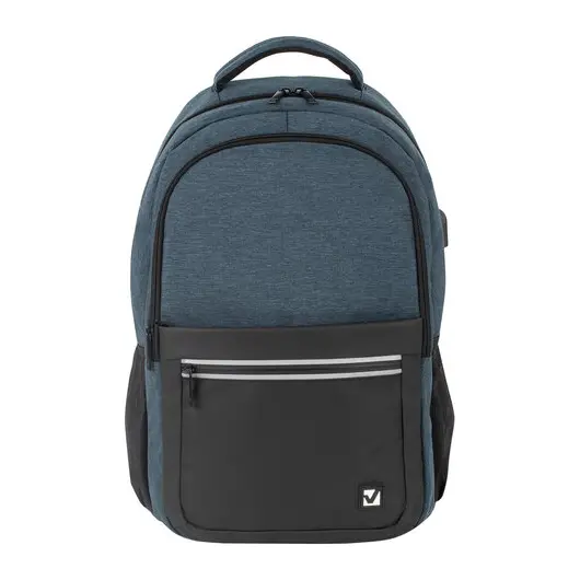 Рюкзак BRAUBERG URBAN универсальный, с отделением для ноутбука, USB-порт, Denver, синий, 46х30х16 см, 229893, фото 15