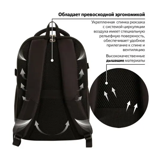 Рюкзак BRAUBERG URBAN универсальный, с отделением для ноутбука, крепление на чемодан, Practic, 48х20х32 см, 229874, фото 6