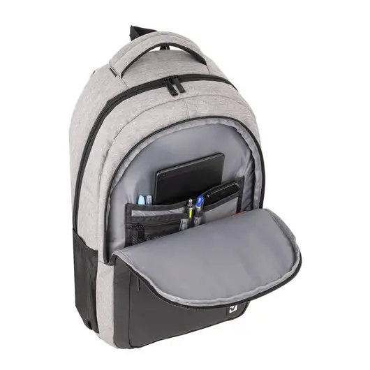 Рюкзак BRAUBERG URBAN универсальный, с отделением для ноутбука, USB-порт, Detroit, серый, 46х30х16 см, 229894, фото 9