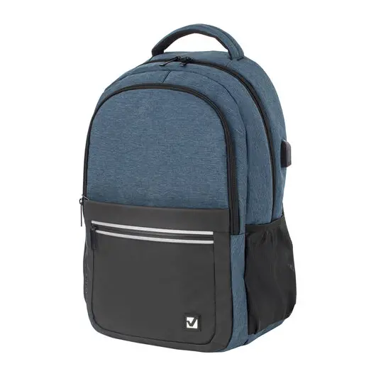 Рюкзак BRAUBERG URBAN универсальный, с отделением для ноутбука, USB-порт, Denver, синий, 46х30х16 см, 229893, фото 19