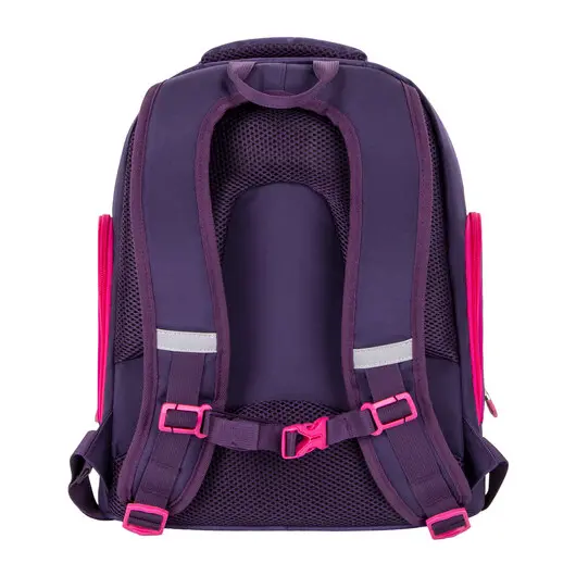 Рюкзак BRAUBERG CLASSIC, легкий каркас, премиум материал, Graceful cat, фиолетовый, 37х32х21 см, 270087, фото 11