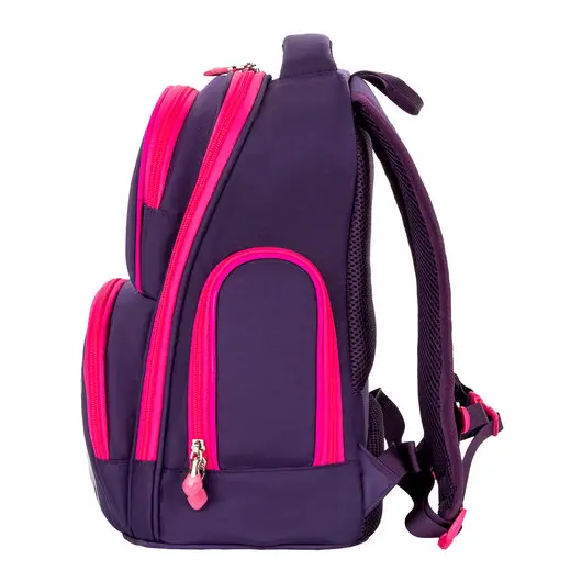 Рюкзак BRAUBERG CLASSIC, легкий каркас, премиум материал, Graceful cat, фиолетовый, 37х32х21 см, 270087, фото 10