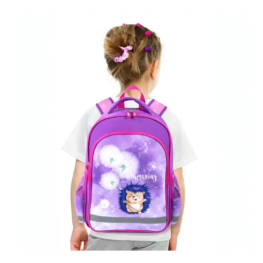 Рюкзак ПИФАГОР SCHOOL для начальной школы, &quot;Hedgehog&quot;, 38x28х14 см, 270655, фото 8