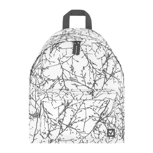 Рюкзак BRAUBERG универсальный, сити-формат, &quot;Twigs on white&quot;, 20 литров, 41х32х14 см, 270794, фото 2