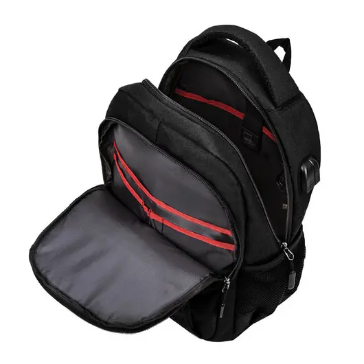 Рюкзак BRAUBERG URBAN универсальный с отделением для ноутбука, USB-порт, &quot;Kinetic&quot;, черный, 46х31х18 см, 270798, фото 16