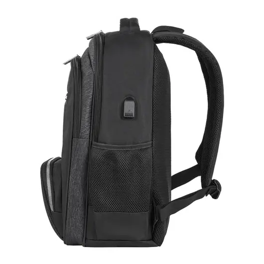 Рюкзак BRAUBERG URBAN универсальный, с отделением для ноутбука, серый/черный, 46х30х18 см, 270751, фото 11