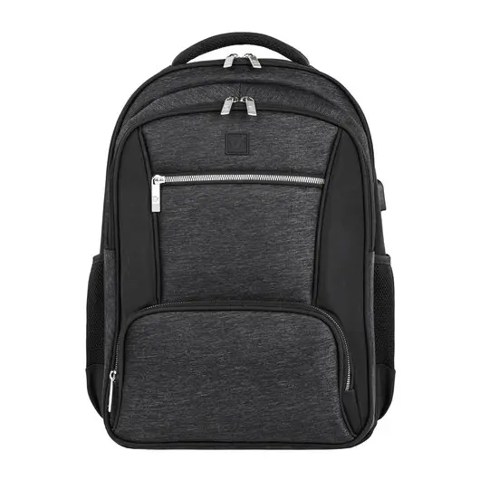 Рюкзак BRAUBERG URBAN универсальный, с отделением для ноутбука, серый/черный, 46х30х18 см, 270751, фото 10