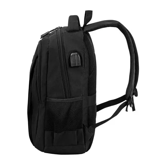 Рюкзак BRAUBERG URBAN универсальный с отделением для ноутбука, USB-порт, &quot;Kinetic&quot;, черный, 46х31х18 см, 270798, фото 14