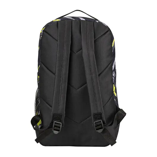 Рюкзак STAFF STRIKE универсальный, 3 кармана, черно-салатовый, 45х27х12 см, 270783, фото 6