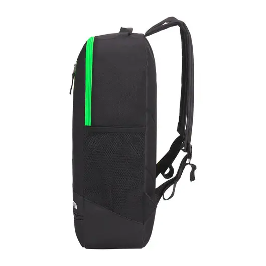 Рюкзак STAFF STRIKE универсальный, 3 кармана, черный с салатовыми деталями, 45х27х12 см, 270785, фото 8